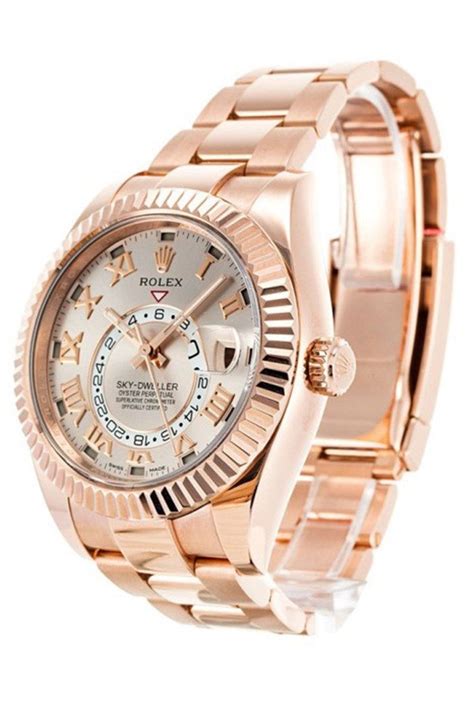 rolex sky dweller rose gold sundust dial|rolex sky dweller gold 2021.